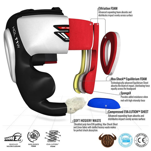 RDX T1 LEATHER HEAD GUARD-5